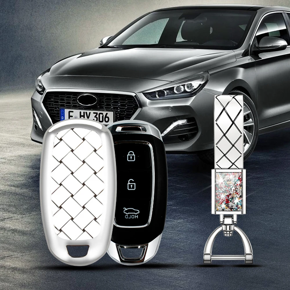 3 кнопки смарт дистанционного ключа автомобиля чехол Мягкий ТПУ для hyundai La festa i30 Ix35 Solaris Azera Elantra Encino Palisade