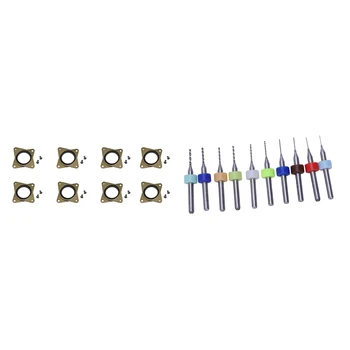

2 Set 3D Printer Accessories: 1 Set Drill Bits Nozzle Cleaning Kit & 1 Set 17 Stepper Steel and Rubber Vibration Dampers
