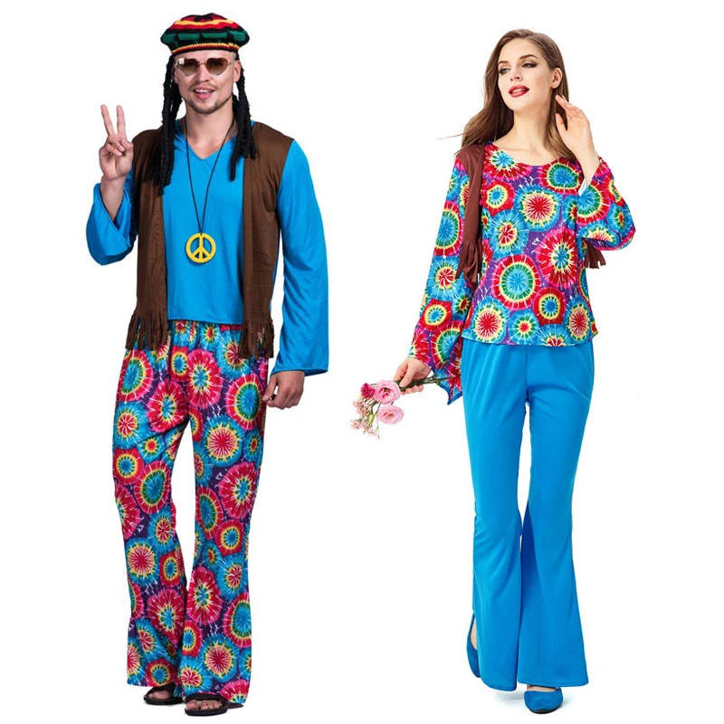 Umorden Disfraz de amor para adultos, disfraz Hippie de los años 60 y 70, para y hombres, para fiestas de Halloween y Purim, vestido de lujo|Trajes festivos| - AliExpress