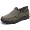 Men's Casual shoes Slip on Loafers Plus size Trainers Adult Patchwork None-Woven Breathable Boat shoes leather male shoe 2