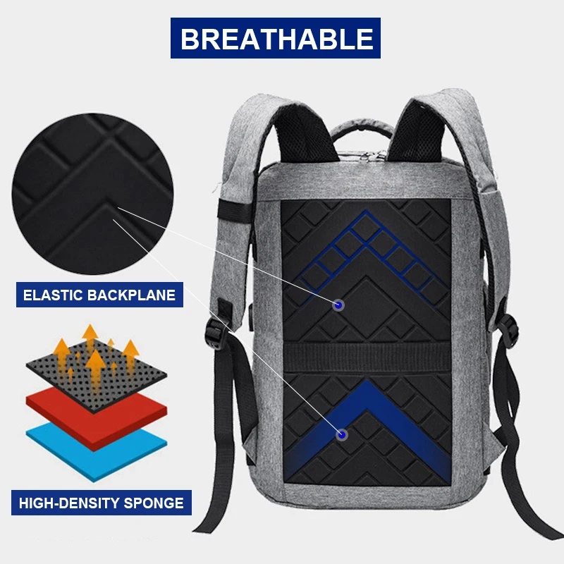 Anti Theft Backpack 17 Inch Laptop Bagpack Women Men Bags Anti-theft Back Pack USB Charger Male Bla