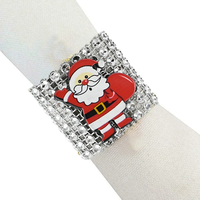 Décorations Noël Baies Rouges Ronds De Serviette De Noël Amaxiu - Déco De Table Festive Et Chaleureuse Porte-serviette Baies Rouges