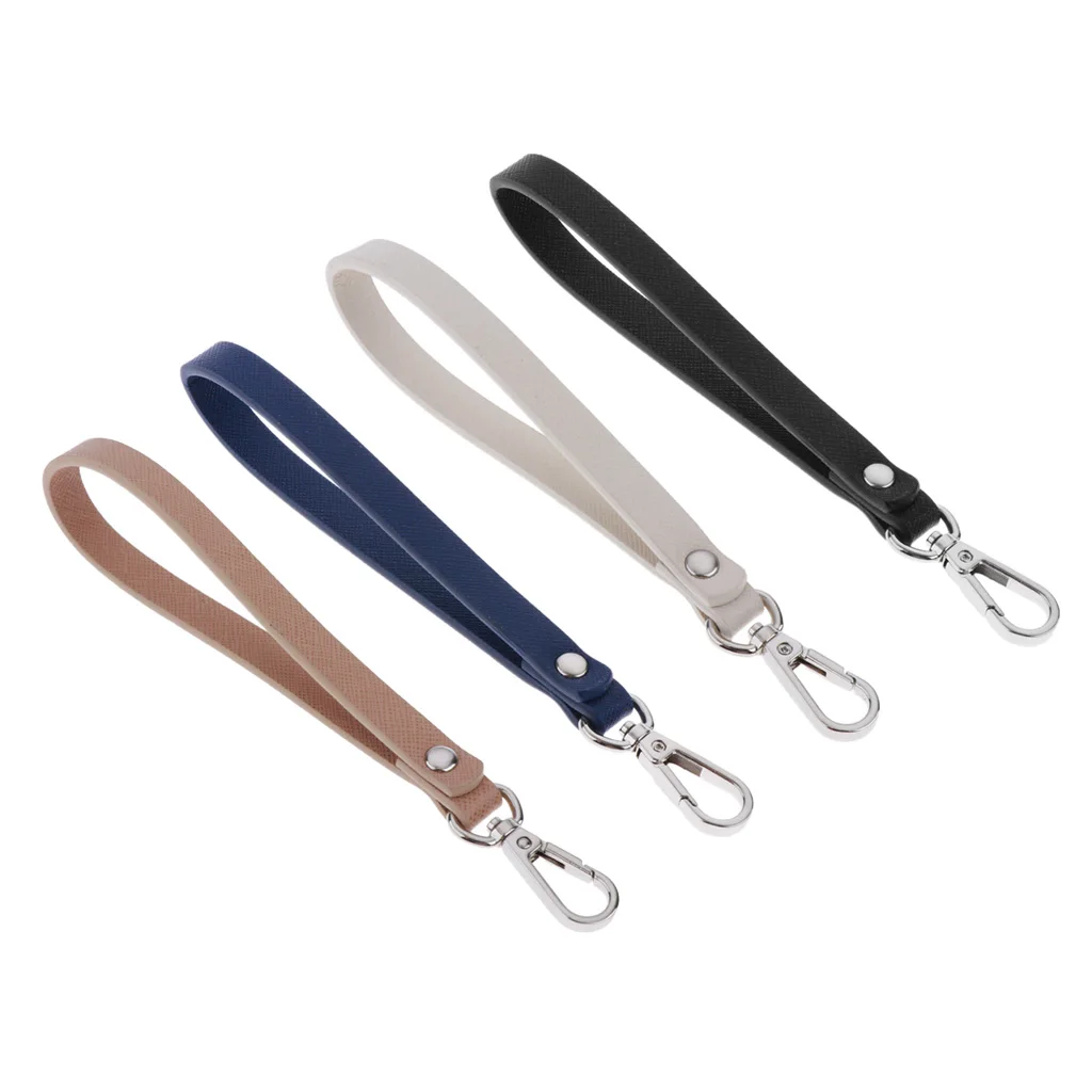 Wristlet Strap Keychain Cellphone Leather Hand Strap With Silver Lock