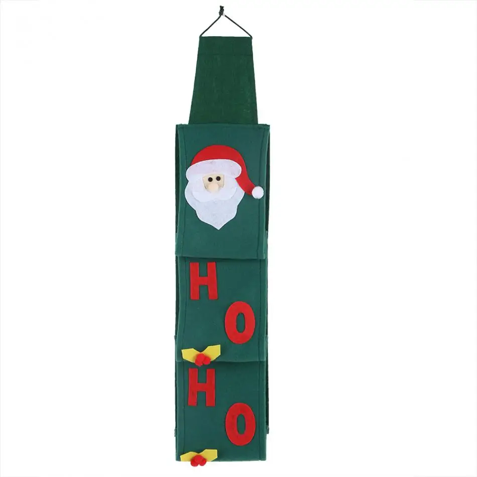 3 слоя Санта-Клаус узор Туалетная рулонная бумага Чехлы Рождественский Декор Ванная комната Висячие полотенца салфетка сумка для хранения Органайзер держатель - Цвет: Green