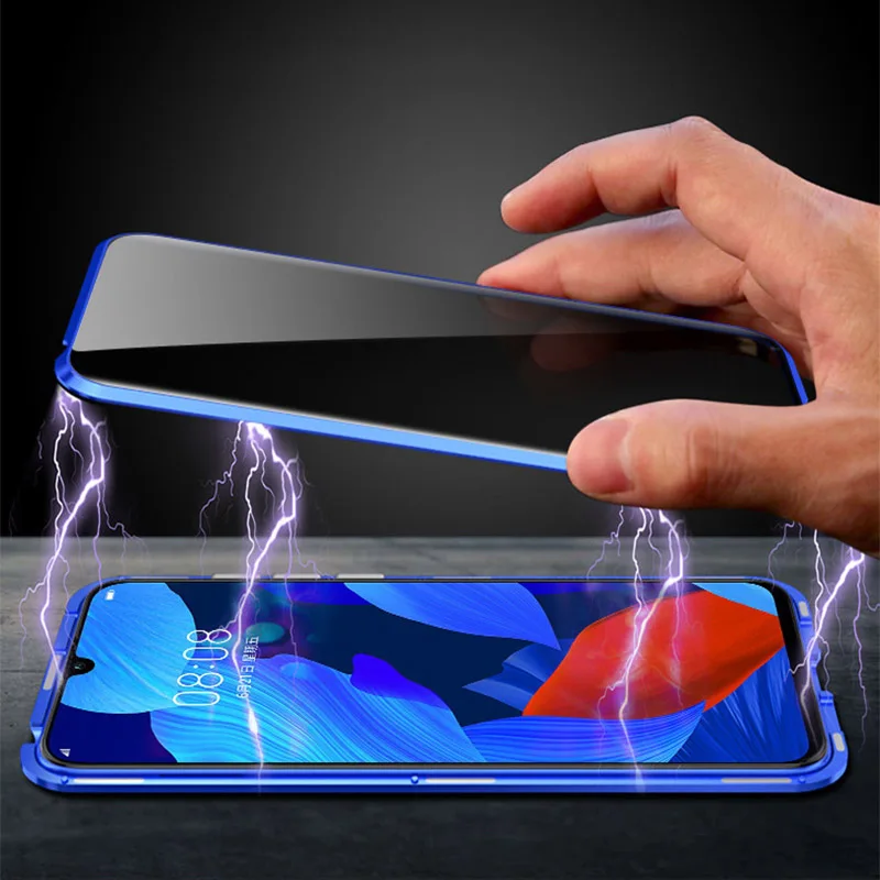 Магнитный чехол для Honor 20 9X Pro 8X V20 huawei Nova 5 5i Pro Nova 4 4E металлический чехол-накладка
