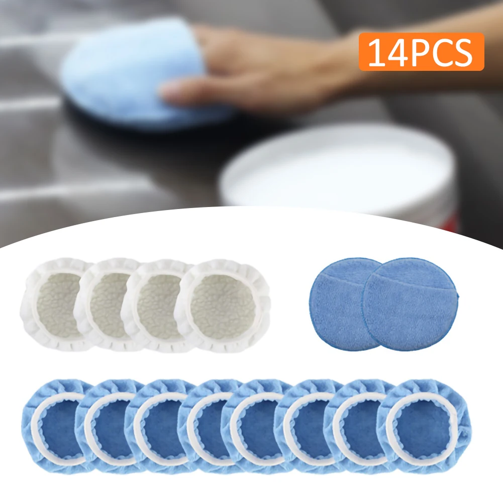 Bonnet e Enceramento Pces Carro Polisher Almofada Aplicador Microfibra Polimento Dedo Bolso Instrumentos Funitures 14 5-6 2 Cheap Esponja p encerar