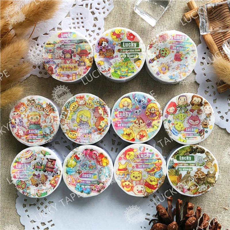 Милая симпатичная декоративная клейкая лента Washi канцелярская DIY наклейки