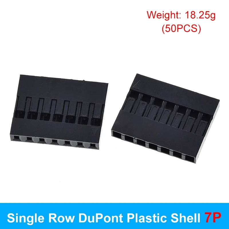 50/100 Stück für Dupont-Kunststoffgehäuse 2,54 mm einreihig für Dupont-Steckverbinder 1P/2P/3P/4P/5P/6P/7P/8P/9P/10P 2*4-polig/2*5-polig Gehäuse – Detail 16