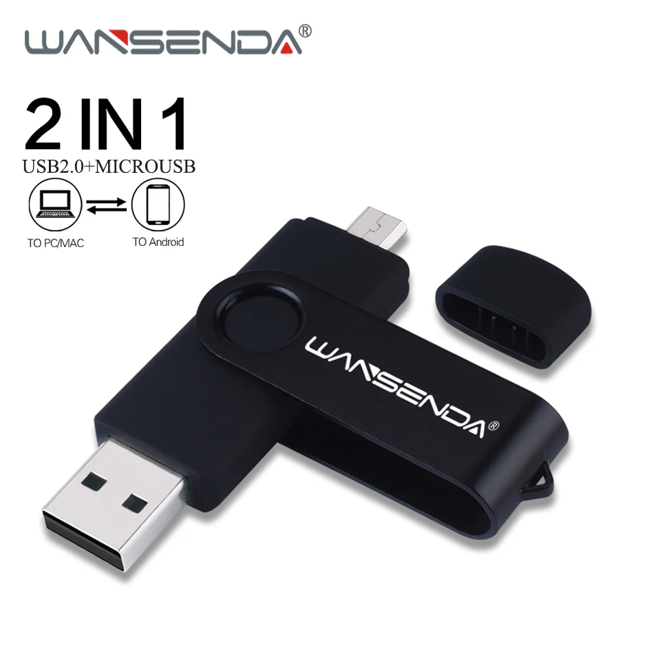 WANSENDA OTG USB Flash Drive 128GB Pen Drive 16GB 32GB