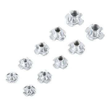 

120pcs/set 5 Different Sizes Nuts Durable 304 Stainless Steel Thread Drive-in Nuts Metric T-nuts M3 M4 M5 M6 M8