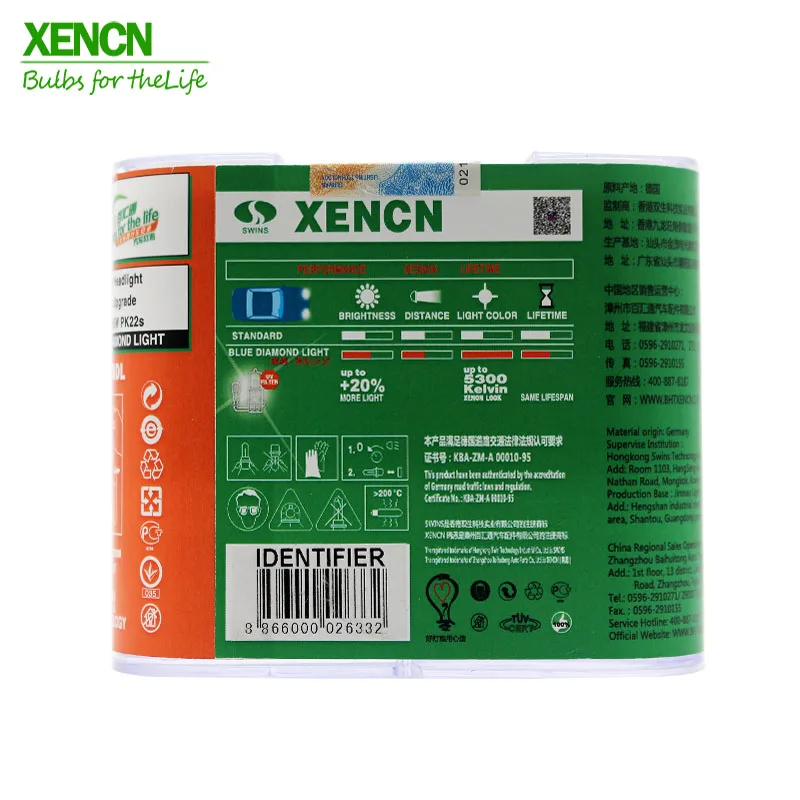 XENCN H3 12 в 85 Вт Pk22s 5300K синий Алмазный светильник автомобильные лампы Германия