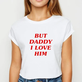 

2020New summer women's shirt Comic Love The Mermaid Love But Daddy I Love Him Funny Hot couple style T-Shirt