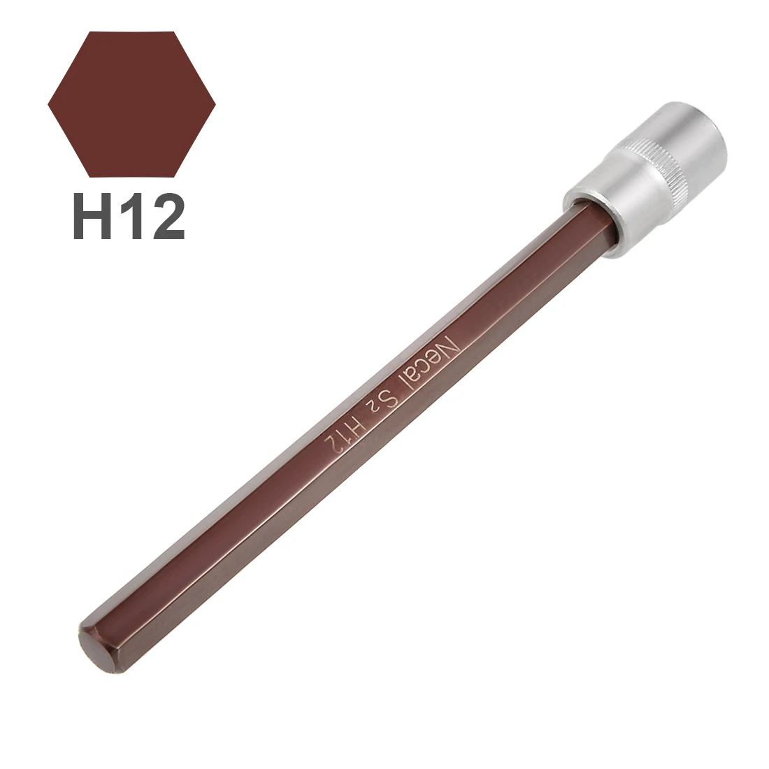 uxcell 1/2-Inch Drive Extra Long Hex Bit Socket Wrench S2 Steel 200/300mm Length H4/5/6/8/10/12 to Household Maintenance