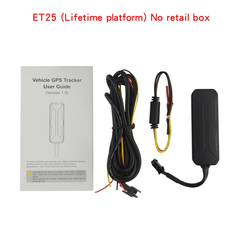 No box(Lifetime) Мини-gps для автомобиля трекер Concox ET25 9-90 В напряжение gps-трекер мотоцикла Geofence оповещение о движении с платформой и приложением в реальном времени трек - Цвет: No box(Lifetime)