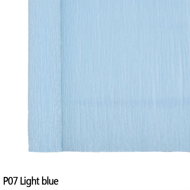 P07 Light blue 50*250 см цветной рулон гофрированной бумаги оригами Crinkled креп бумага ремесло самодельные цветы Декор подарочная оберточная бумага для дома вечерние поставки 75 - Цвет: P07 Light blue
