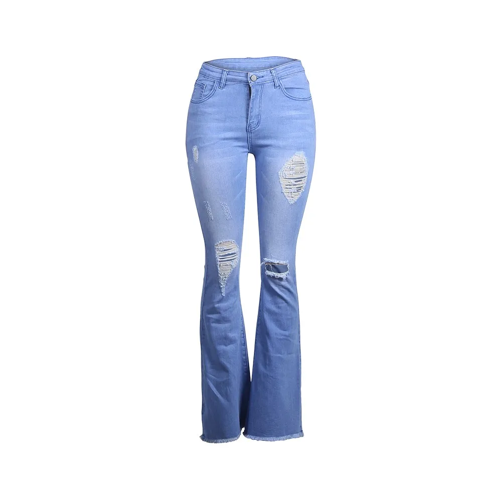 Женские джинсы с высокой талией и дырками, джинсы с пуговицами и кисточками, брюки, брюки, джинсы, женские облегающие джинсы, Mujer# Zer