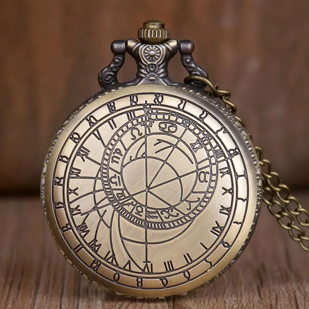 

Retro Bronze Pocket Watch Steampunk Quartz Pocket Watch Best Gift Necklace Chain Pendant Watches for Men Women Reloj De Bolsillo