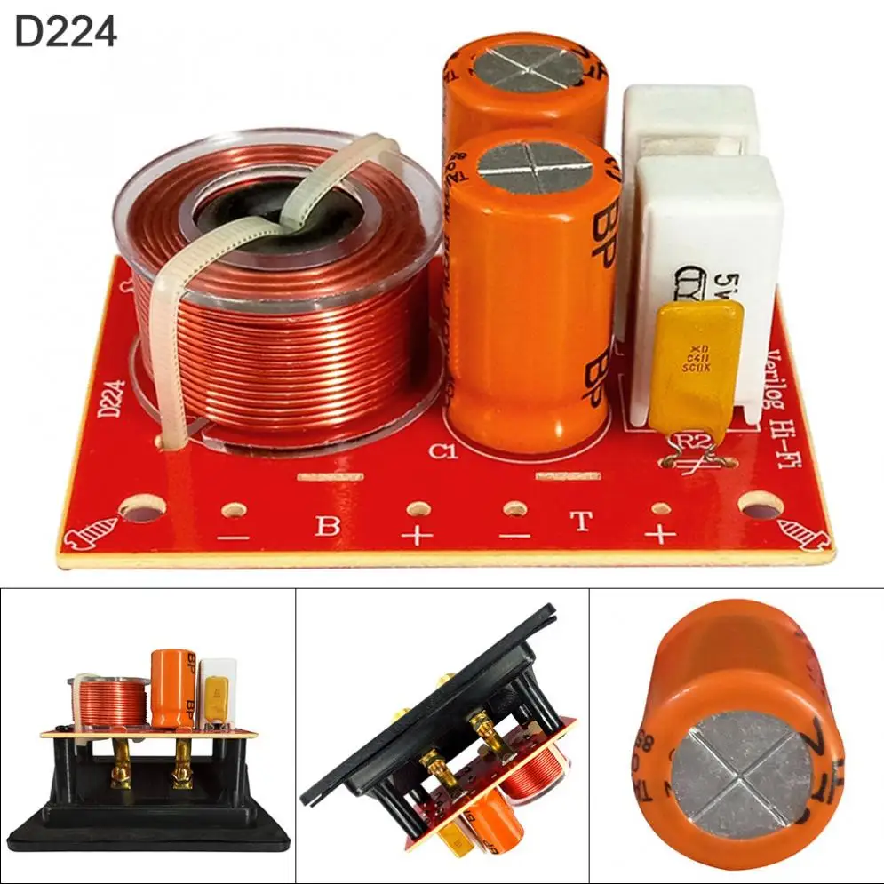 

80W Speaker 2 Way Audio Frequency Divider Loudspeaker 2 Unit Crossover Filters for Speakers New