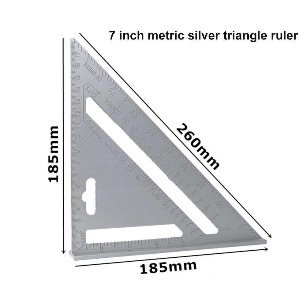 סרגל משולש סרגל זווית משולש סוואנסון נסה מחבר מרובע סרגל פרוטרקטור סרגל סימון נגרות כלי עבודה לעץ