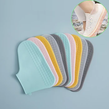 

Reusable Silicone Overshoes Waterproof Rainproof Men Shoes Cover Non-slip Sole Shoe Cover for Adult Men Women Outdoor Rain Boots