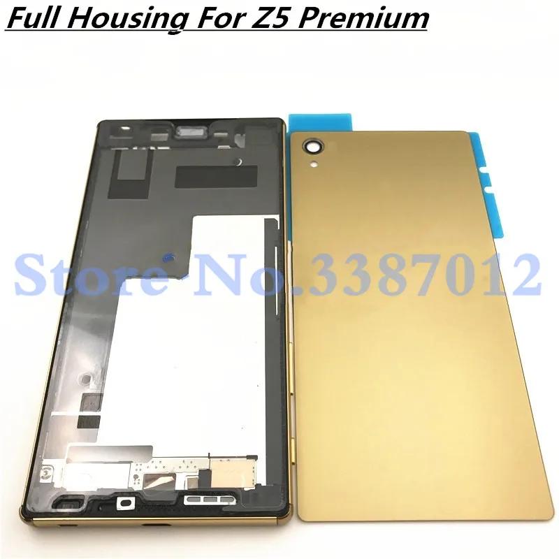 

Middle Frame Front Faceplate Bezel For Sony Xperia Z5 Premium Z5 Plus Z5p E6853 E6883 E6833 Full Housing Battery Cover With NFC