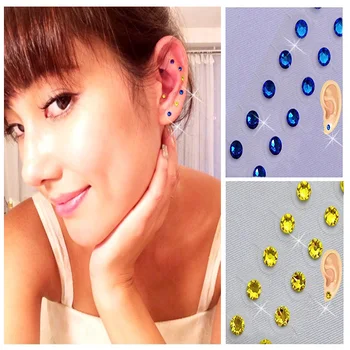 

Crystal magnetic ear acupressure, ear seed, Colored Crystal, EAR BEADS FOR AURICULAR ACUPUNCTURE 40 pcs pellets for weight loss
