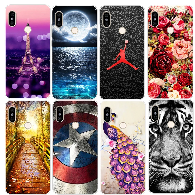 

Cartoon Case For Xiaomi Redmi Note 5 Case Back Cover For Xiaomi Redmi Note 5 Pro Case With 3D Printed Shield Iron Tower Picture