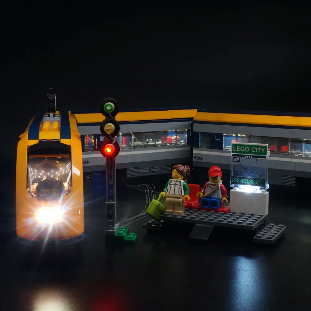 Kit D'Éclairage Led Pour Train De Voyageurs Série City 60197, Ensemble De Jouets De Bricolage (Blocs De Construction Non Inclus)