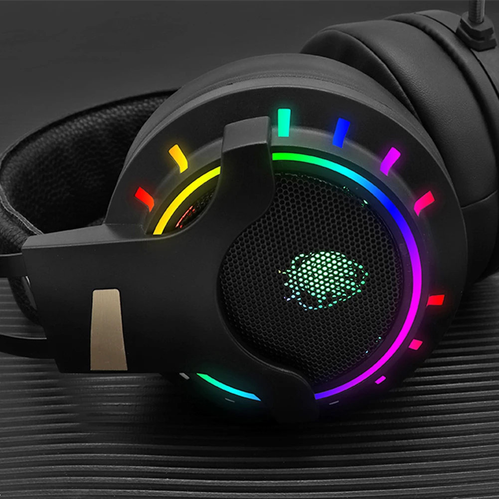 K3 3 5mm USB 7 1 Wired Gaming Headphone RGB Lighting Audio Over Ear Headset with Microphone for Computer PC