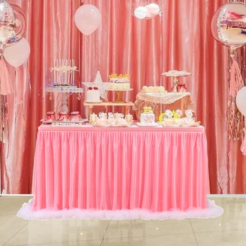 

Tulle Tutu Table Skirt Tulle Tableware For Wedding Decoration Baby Shower Party Wedding Table Skirt Home Textile Table Decor