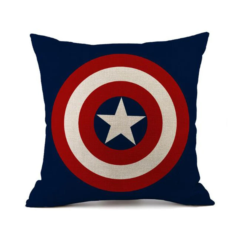 Ковер Мстители 60*60 см, плюшевые игрушки Marvel, Бэтмен, Человек-паук, железный человек, Капитан Америка, фланелевый Рождественский подарок для детей - Цвет: 45cm only pillowcase