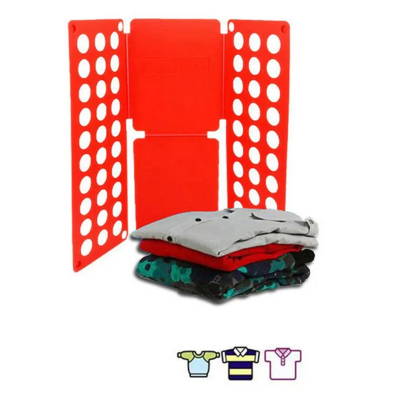 D Adult Kids Magic Clothes Folder T Shirts Jumpers Organizer Fold Save Time Quick Clothes Folding Board Clothes Holder Tool - Цвет: D