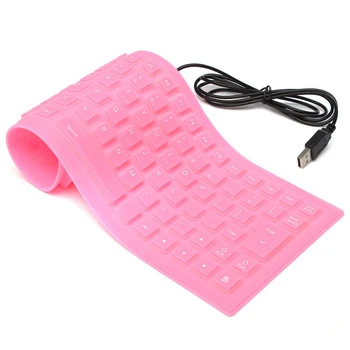 

Novelty Design Laptop Notebook Portable Flexible Silicone Keyboard Foldable Waterproof DustproofB Silent Keys PC Keyboard