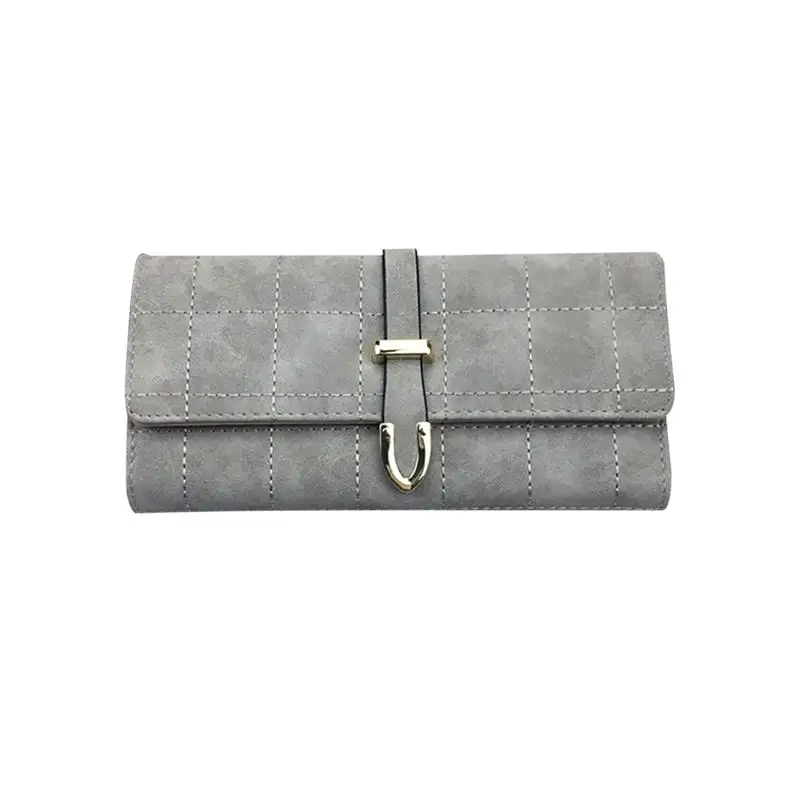 grey Женский кошелек, модный бриллиантовый узор, пряжка, кошелек для карт, клатч, Длинный кошелек, сменный кошелек, длинный кошелек - Цвет: grey