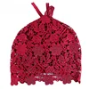 Spring Summer Hats For Women Lace Hollowed Crochet Flower Thin Beanies Skullies Ladies Headgear Turban Hat 6