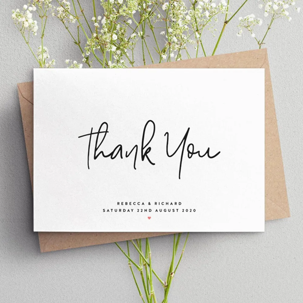 

Свадебные открытки с надписью «Thank You»