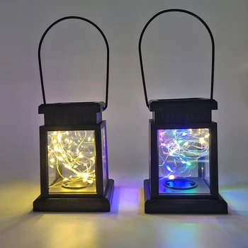 

Plastic Solar Light 20 LED Copper Wire Hanging Lamps Lighting Control Sensor Lantern Courtyard Lights for Outdoor Garden Yard