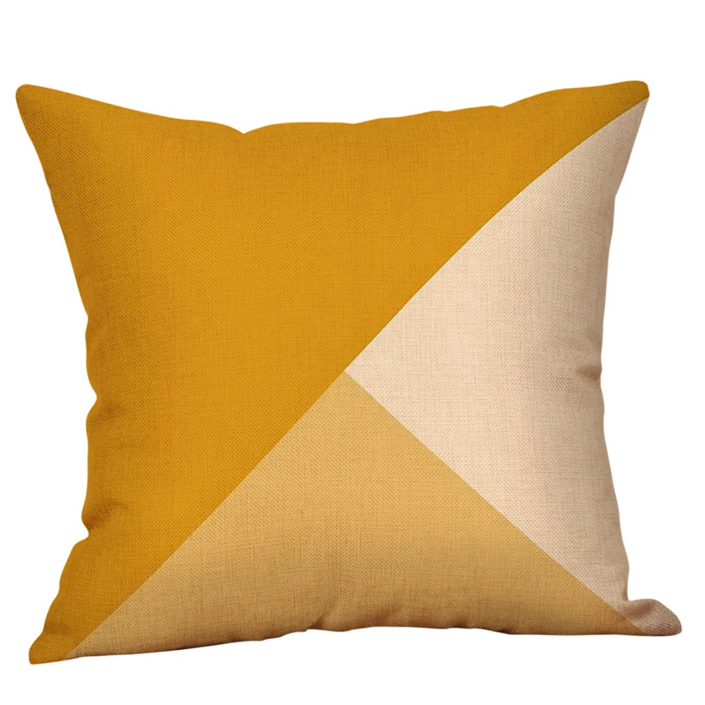45x45 см абстрактный горчичный наволочка желтый геометрический осенний Декор для дома Осенняя простая Наволочка на подушку наволочка# p8