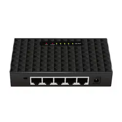 Diewu 5 портов Gigabit Ethernet сетевой коммутатор 10/100/1000Mpbs концентратор Настольный Lan коммутатор адаптер металлический чехол (ЕС вилка)