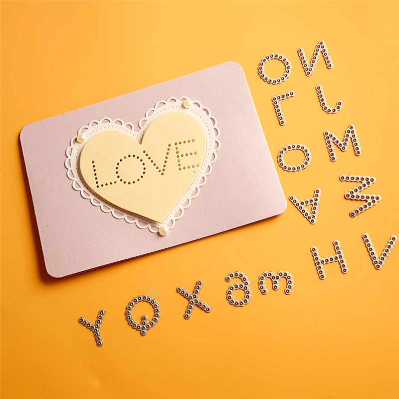 YaMinSanNiO 26 Алфавит штампы A-Z буквы металлические Вырубные штампы новые для изготовления открыток Скрапбукинг тиснение высечки трафарет ремесло штампы