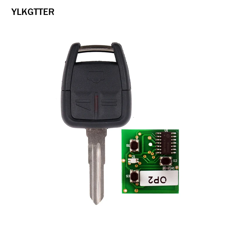 YLKGTTER 2 кнопки дистанционного ключа автомобиля для Vauxhall Opel Astra Vectra Zafira с чипом транспондера ID40 и Uncut DIY HU46 Blade