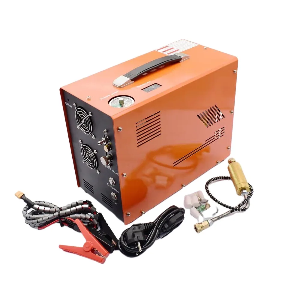 

Автомобильный воздушный компрессор PCP, 12 В, 220 фунт/кв. Дюйм, бар, 40 МПа, мини насос PCP с трансформатором в, насос высокого давления для автомобиля, охоты