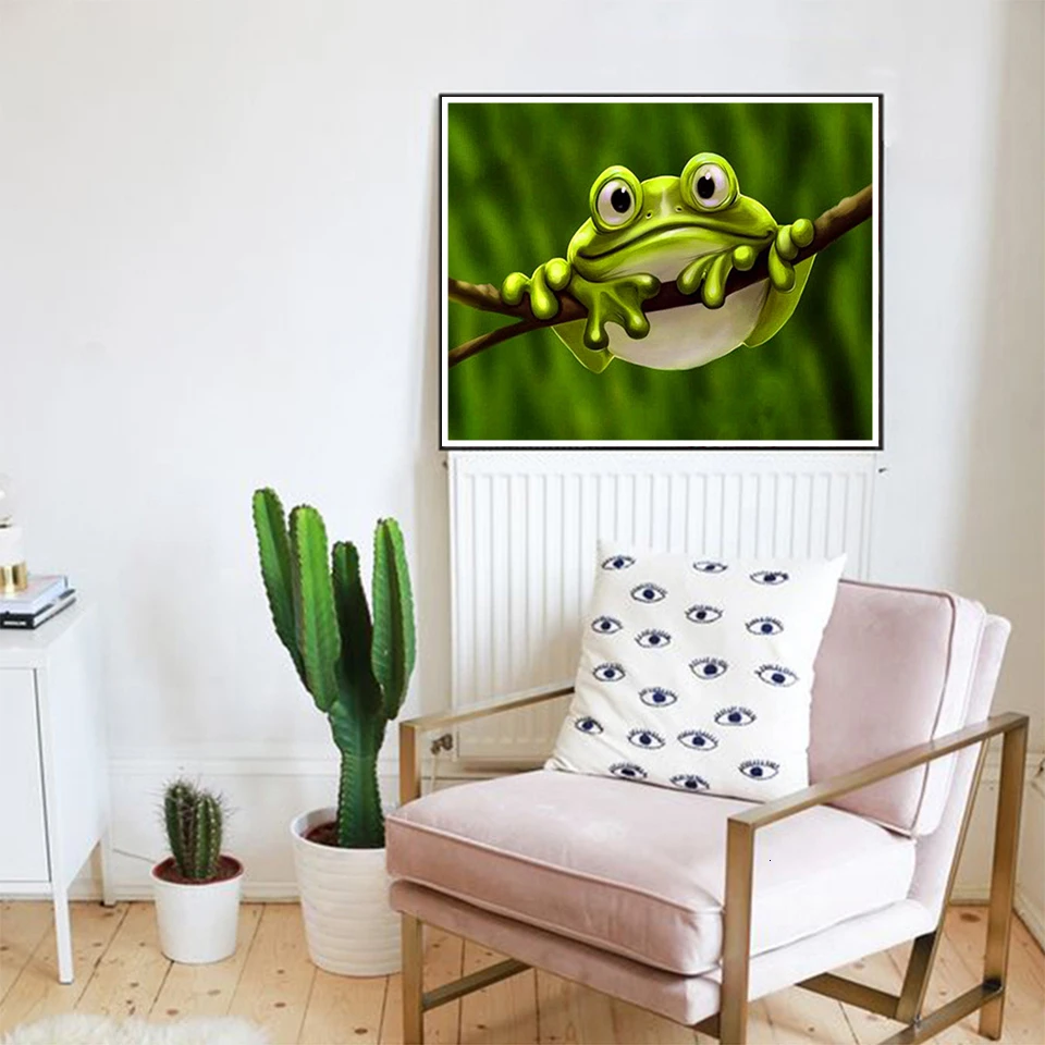 Evershine 5D DIY Diamond Painting Frog Full Square Diamond Embroidery Cross Stitch Diamond Mosaic Rhinestones Home Decoration