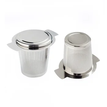 

Creative Stainless Steel Tea Infuser Brew-In-Mug with Handle for Steeping Loose Leaf Tea Lid Included WB2089