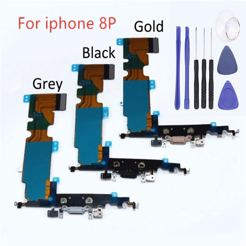 

1pcs Charging Port Flex Cable for iPhone 8 Plus USB Dock Connector Charger Ports With Assemble Tools