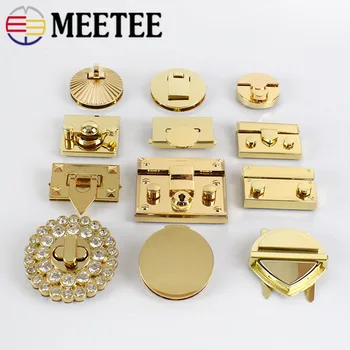 

Meetee 5pcs Metal Clasp Turn Twist Lock Spring Buckle for DIY Handbag Bag Purse Hardware Closure Decor Bag Parts Accessories