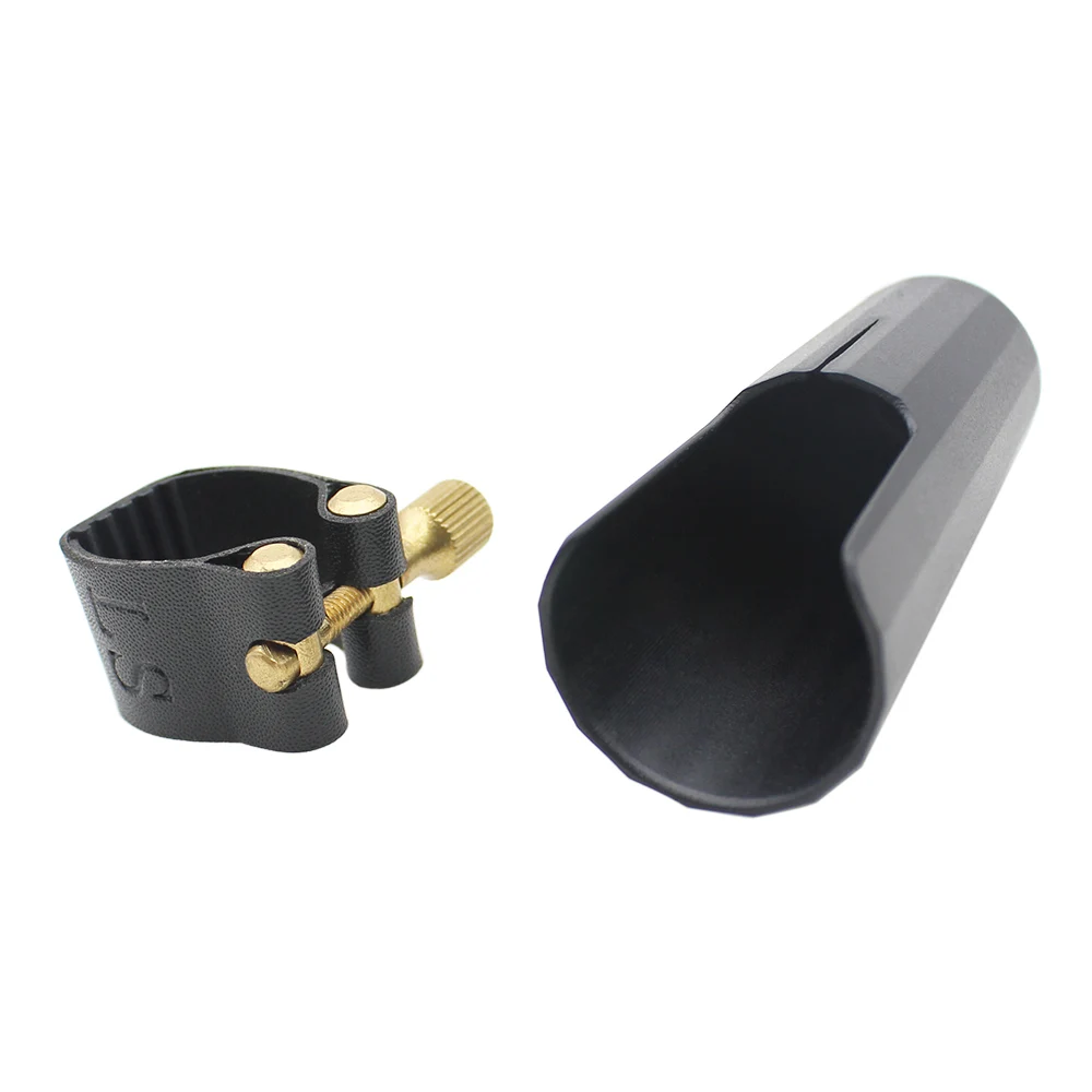 

Leather Ligature Fastener with Plastic Cap for Soprano Sax Saxphone Bakelite Mouthpiece Durable