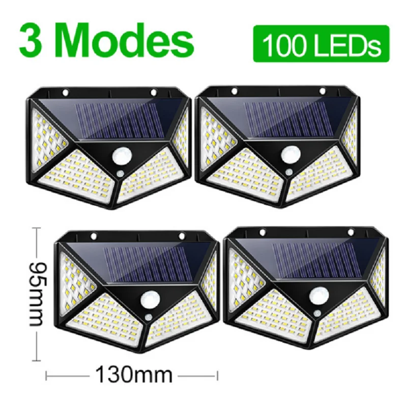 

100/114/212LED Solar Light Powered Sunlight Outdoor Waterproof Solar Lamp PIR Motion Sensor Street Light for Garden Decoration