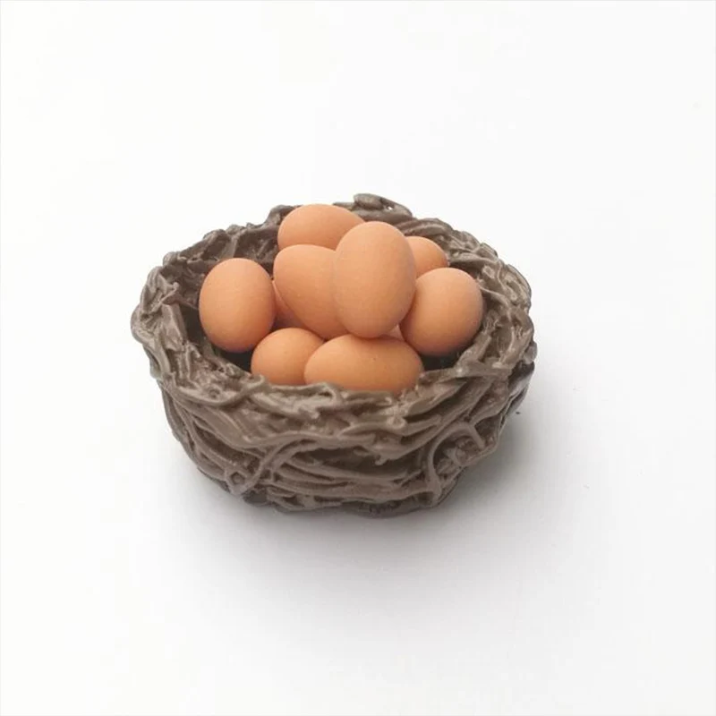 1:12 Кукольный домик ручной работы мини кухонная мебель аксессуары ролевые игры миниатюрные смолы Rement еда яйца утка перепелиное яйцо Птичье гнездо