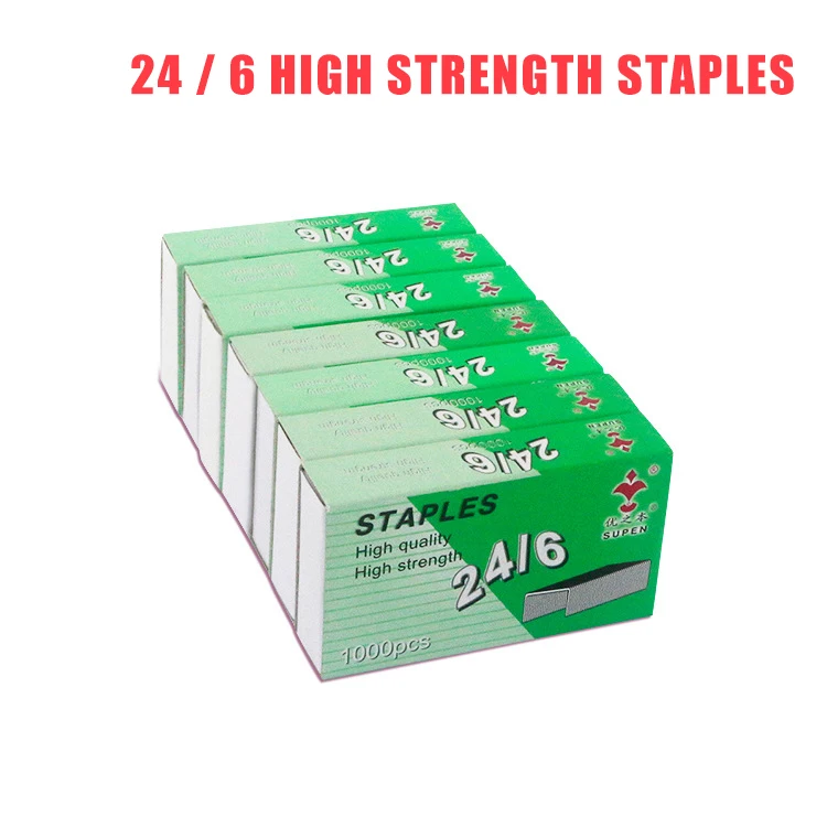 1box 24/6 Staples Standard Universal Needle Boxed Office Learning Storage Binding Staples colorful stapler book staples stitching needle rose gold staples 1 2 cm 12 24 6 book staples office supplies